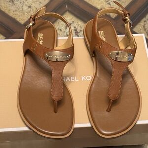 Michael Kors Tan Leather Sandals